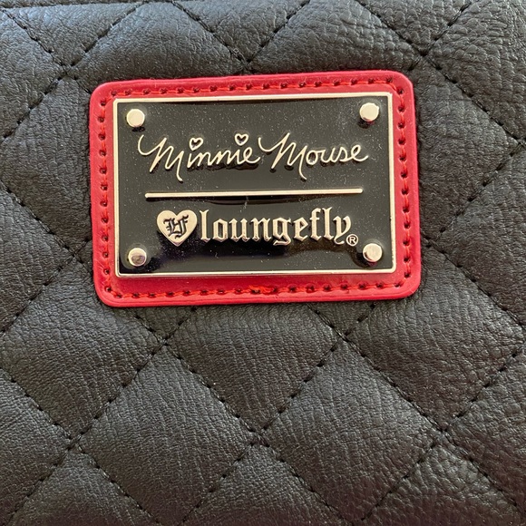 LOUNGEFLY DISNEY MINNIE MOUSE BLACK STUDDED WALLET - Picture 6 of 10